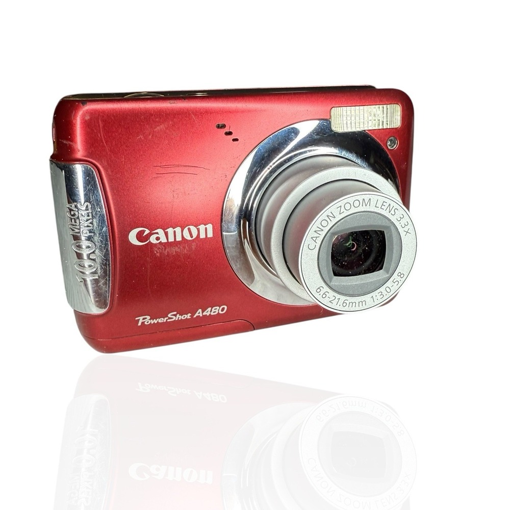 Canon PowerShot A480 Compact Digital Camera 10MP 3.3x Optical Zoom & Accessories